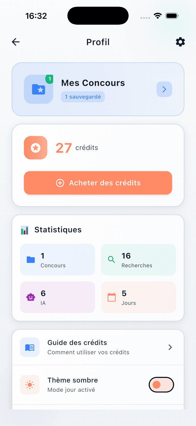 KPA Ton Concours - Recherche